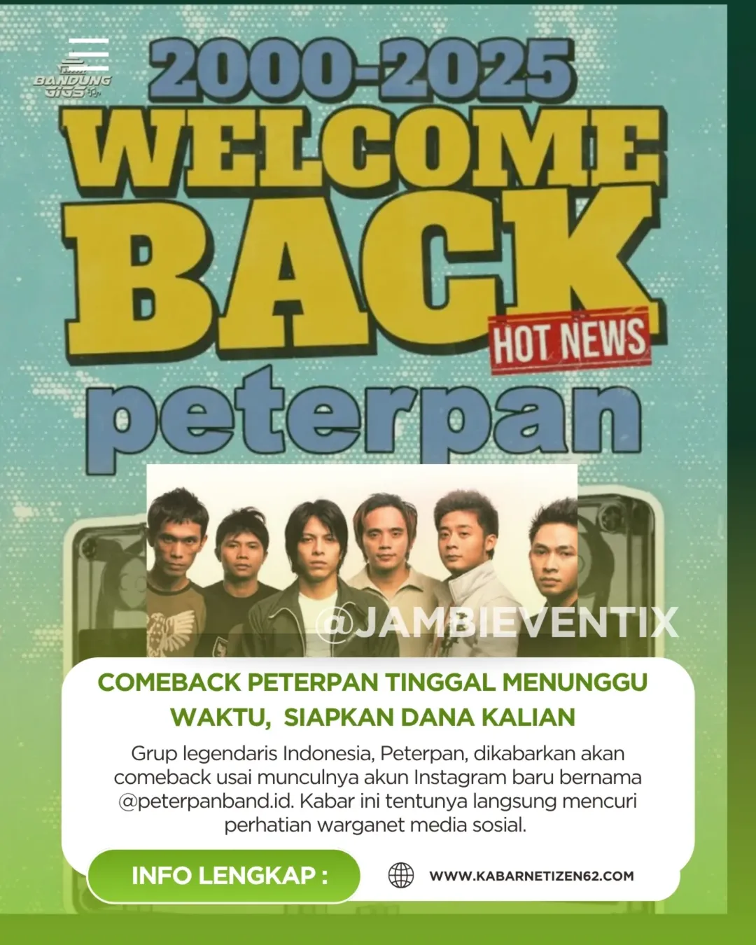 Comeback Peterpan Tinggal Menunggu Waktu, Dapat Sambutan dari Andmesh Kamaleng hingga Uan Kaisar